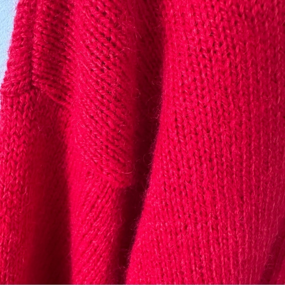 Vintage Jerslid Womens L Red Nautical Knit Sweater USA Made Wool Blend - Picture 5 of 12